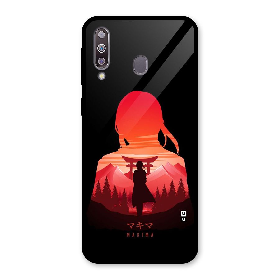 Amazing Makima Glass Back Case for Galaxy M30
