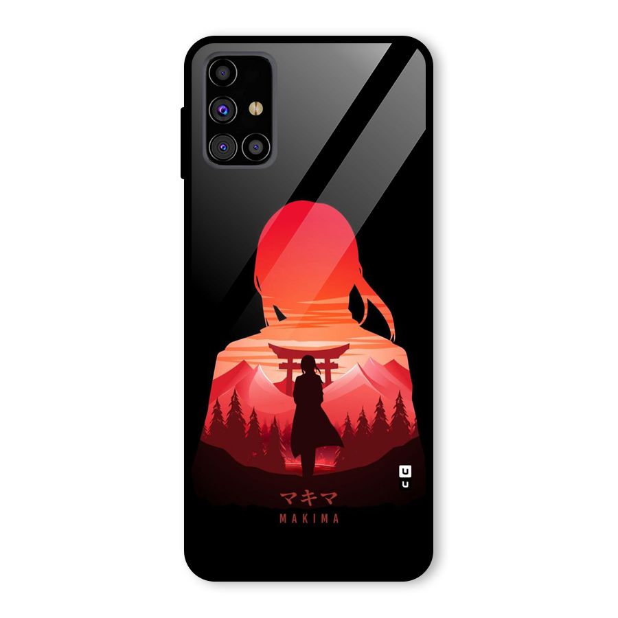 Amazing Makima Glass Back Case for Galaxy M31s