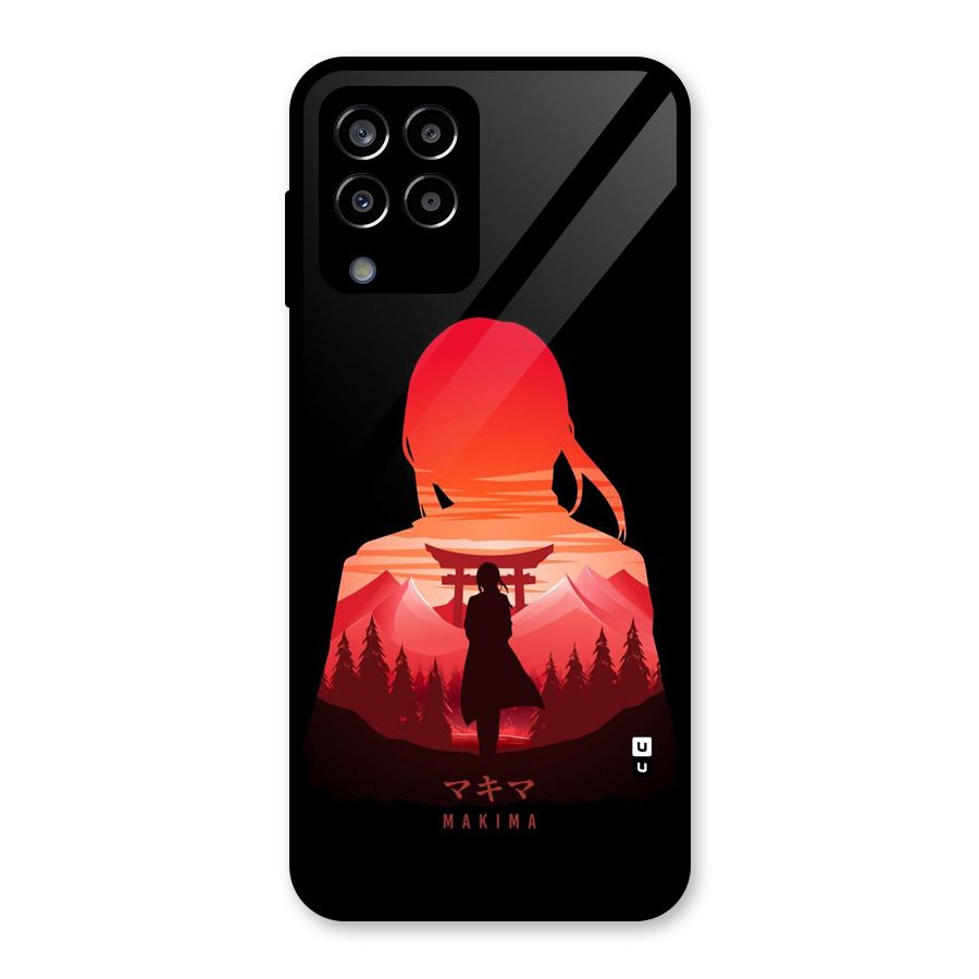 Amazing Makima Glass Back Case for Galaxy M33