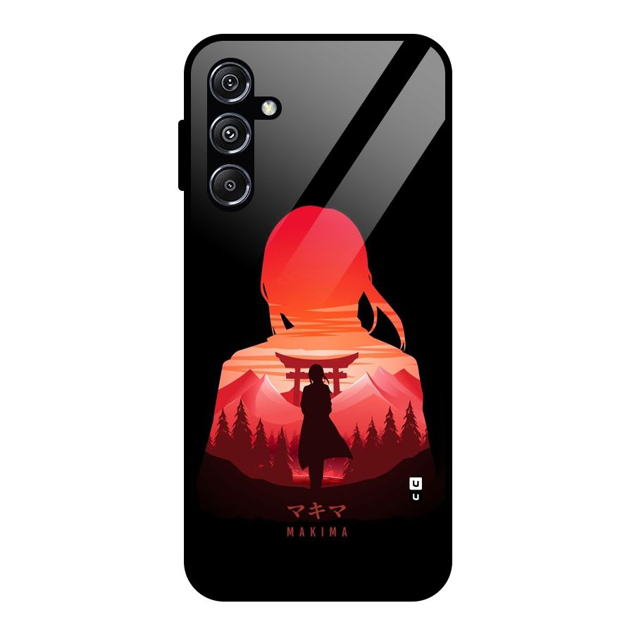 Amazing Makima Glass Back Case for Galaxy M34 5G