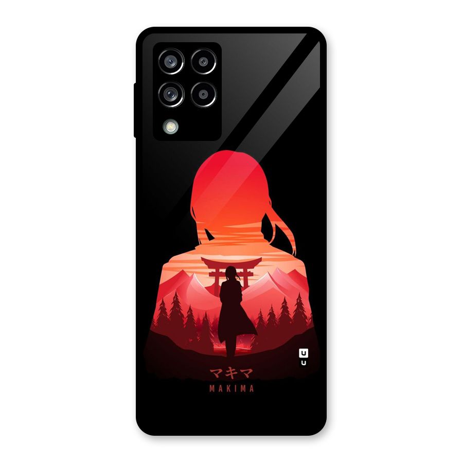 Amazing Makima Glass Back Case for Galaxy M53 5G