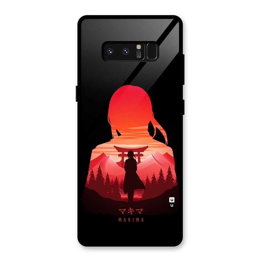 Amazing Makima Glass Back Case for Galaxy Note 8