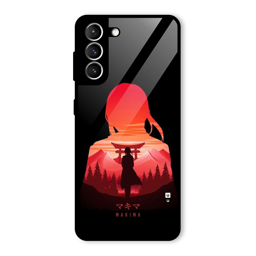 Amazing Makima Glass Back Case for Galaxy S21 5G