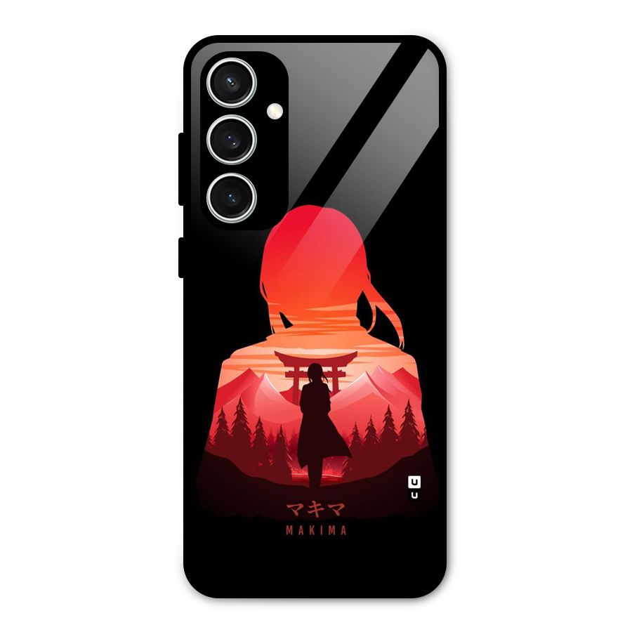 Amazing Makima Glass Back Case for Galaxy S23 FE
