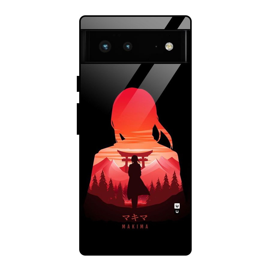 Amazing Makima Glass Back Case for Google Pixel 6