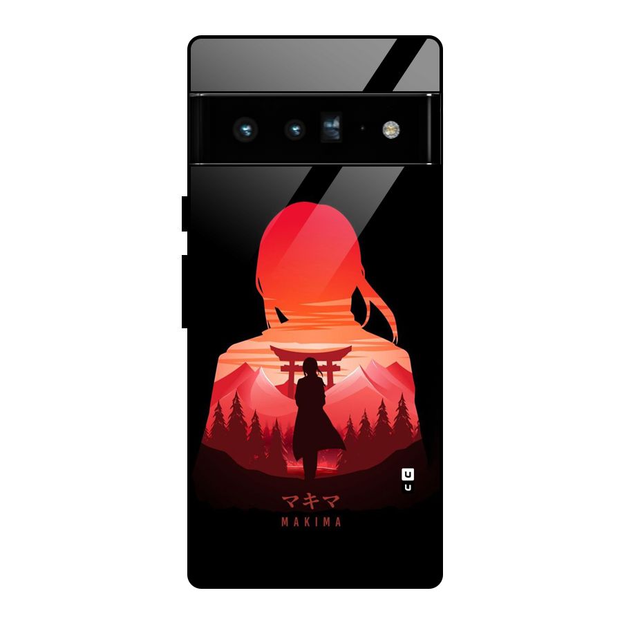 Amazing Makima Glass Back Case for Google Pixel 6 Pro