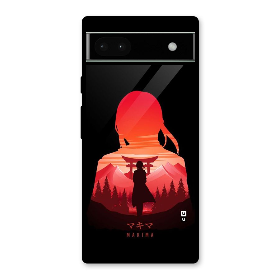 Amazing Makima Glass Back Case for Google Pixel 6a