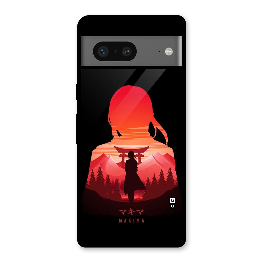 Amazing Makima Glass Back Case for Google Pixel 7