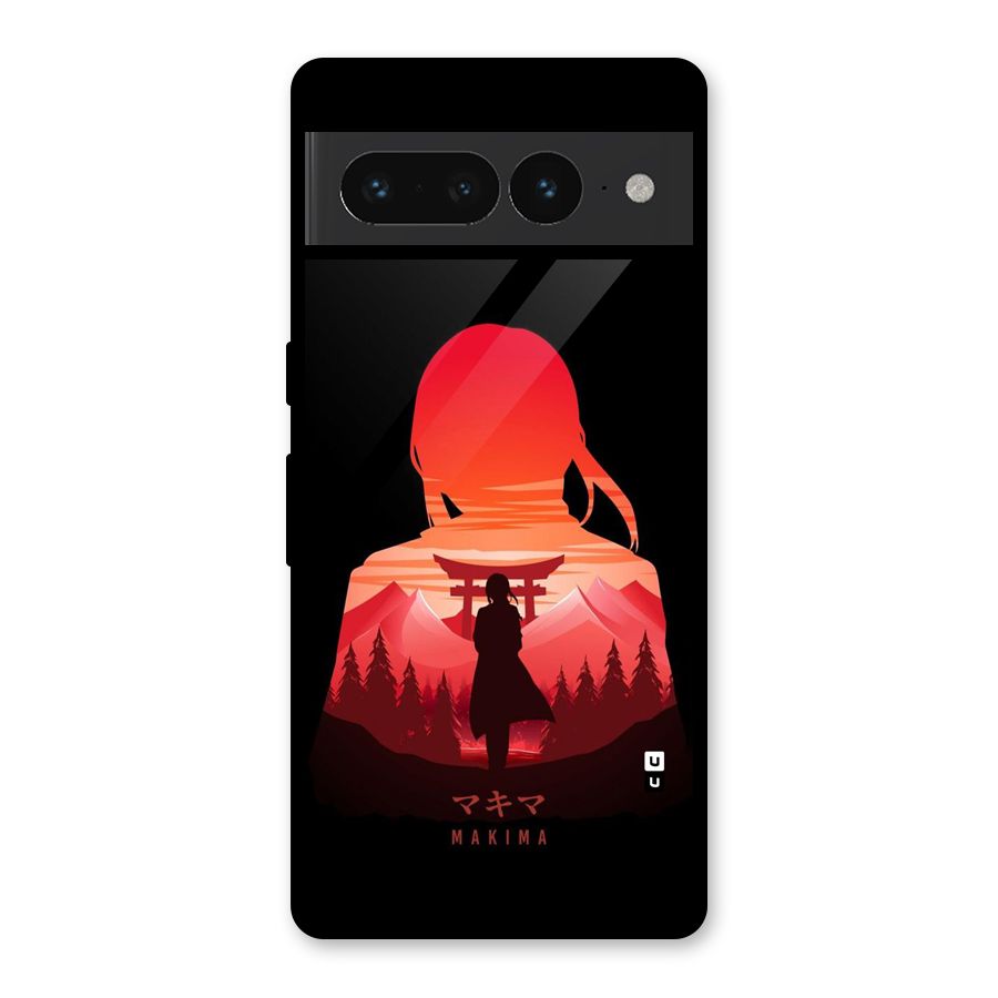 Amazing Makima Glass Back Case for Google Pixel 7 Pro