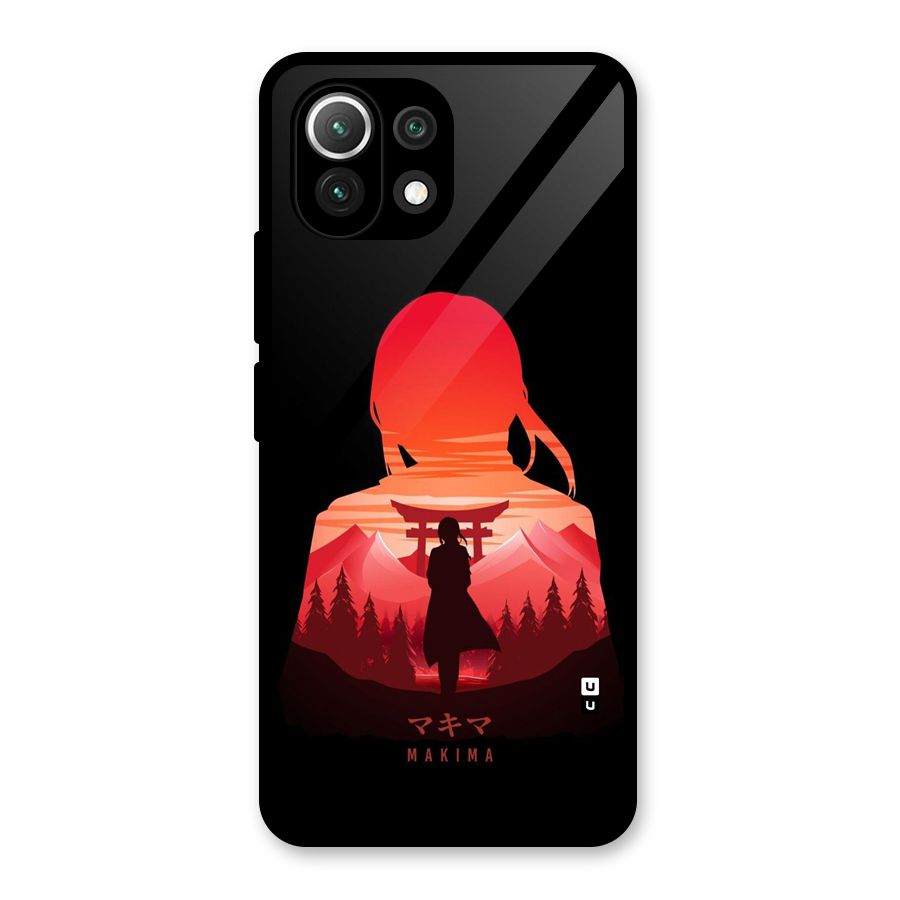 Amazing Makima Glass Back Case for Mi 11 Lite NE 5G