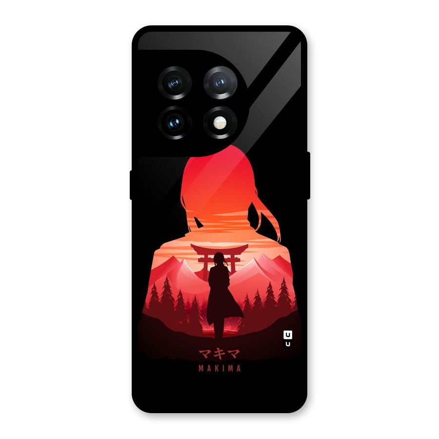 Amazing Makima Glass Back Case for OnePlus 11