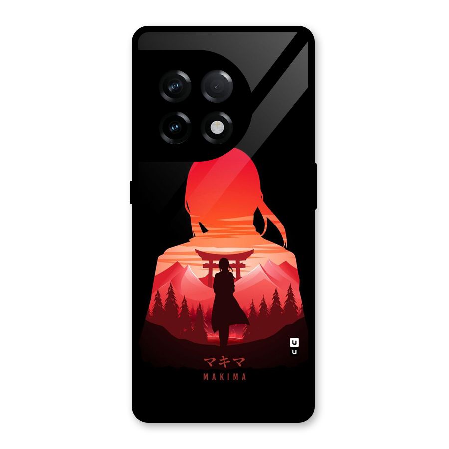 Amazing Makima Glass Back Case for OnePlus 11R