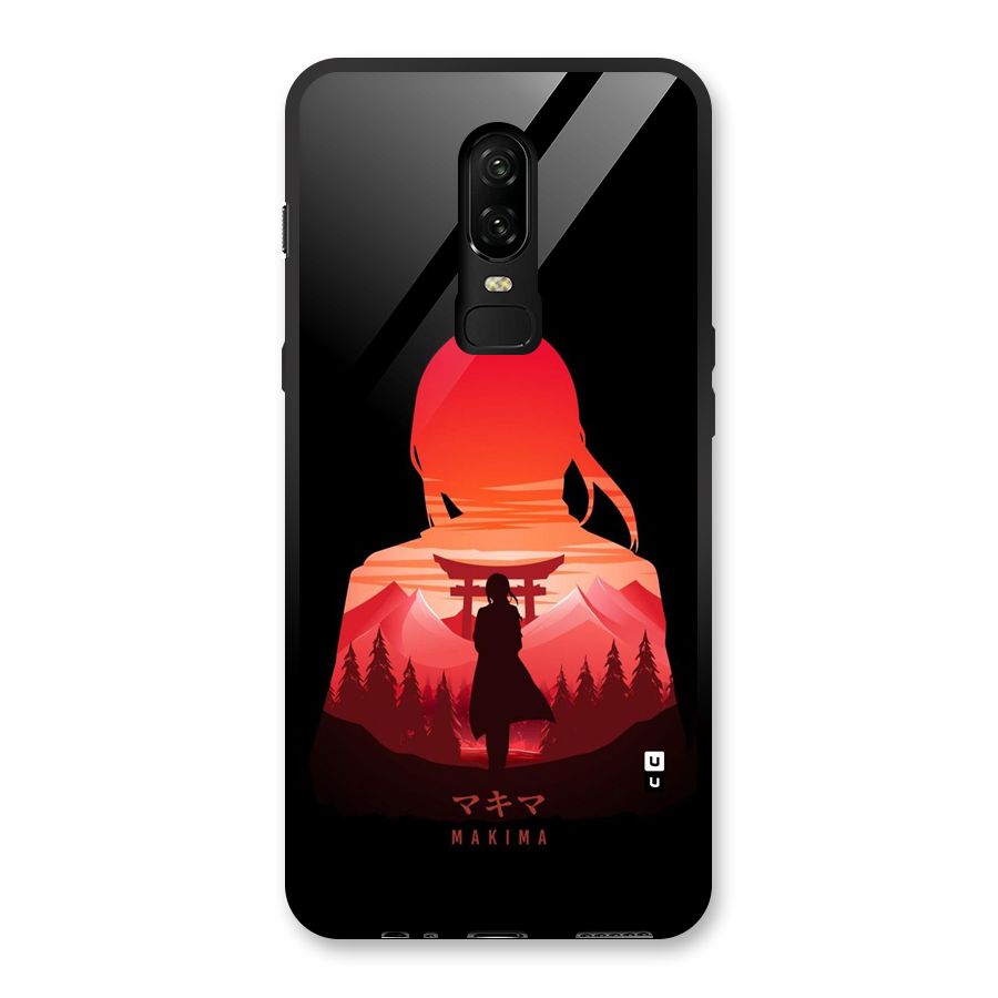 Amazing Makima Glass Back Case for OnePlus 6