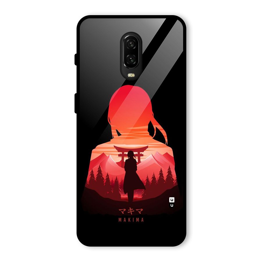 Amazing Makima Glass Back Case for OnePlus 6T