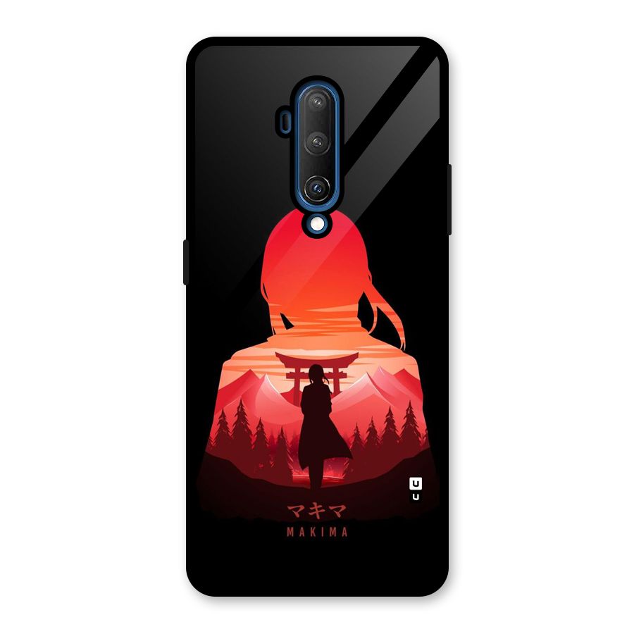 Amazing Makima Glass Back Case for OnePlus 7T Pro