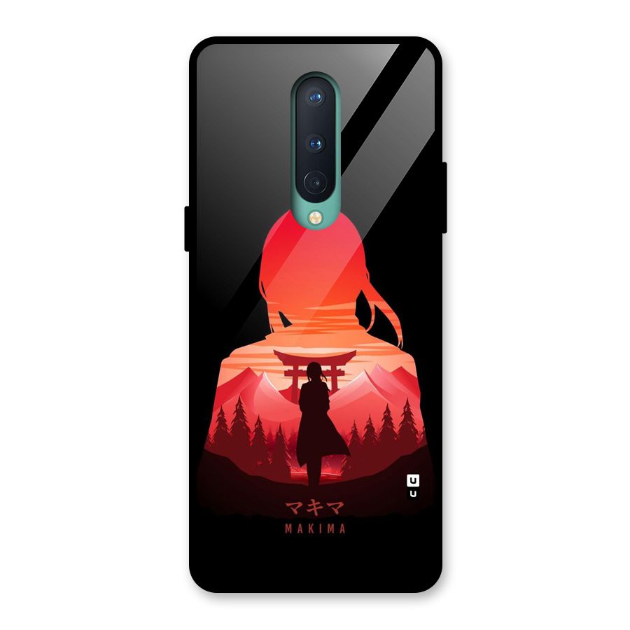 Amazing Makima Glass Back Case for OnePlus 8