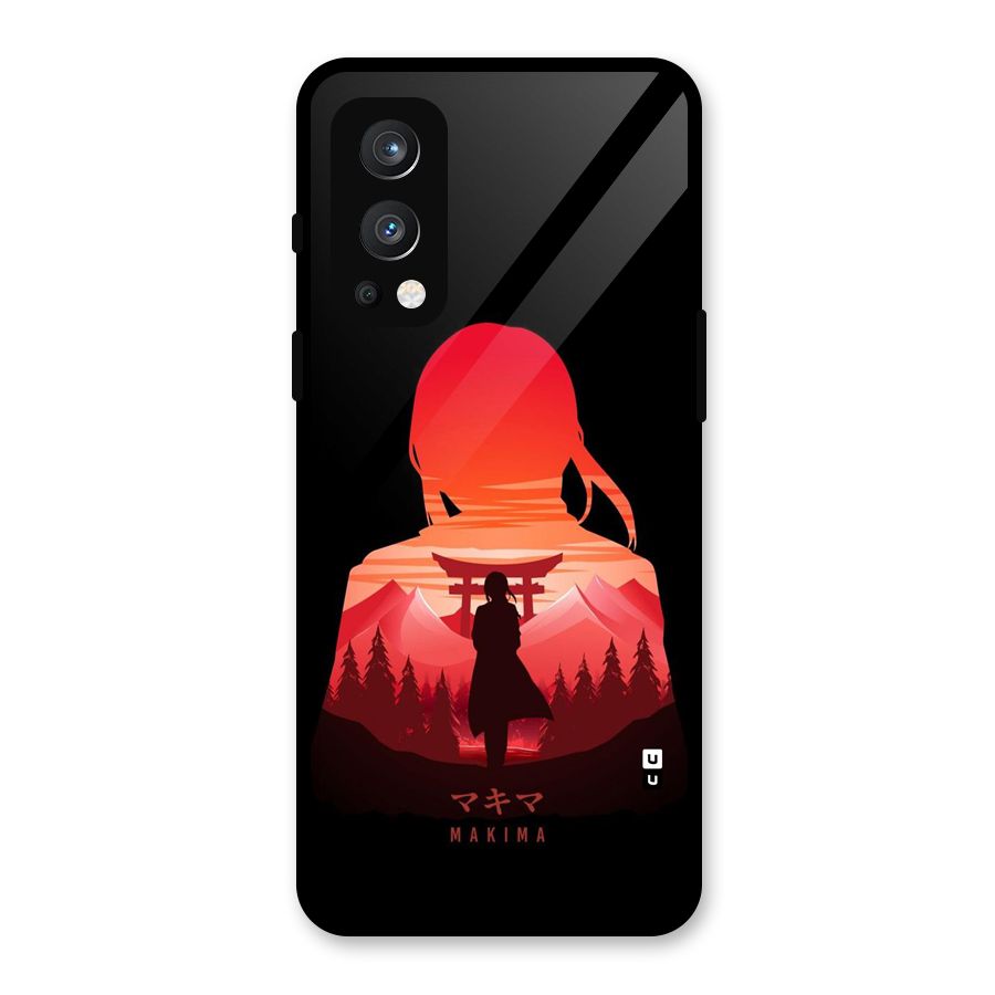 Amazing Makima Glass Back Case for OnePlus Nord 2 5G