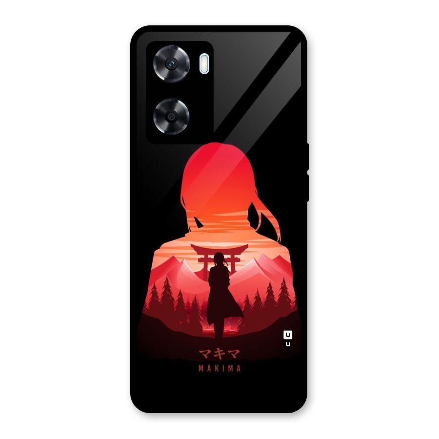 Amazing Makima Glass Back Case for Oppo A77