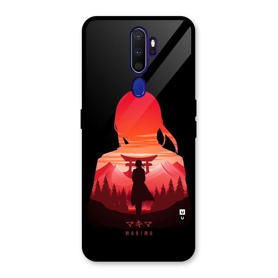 Amazing Makima Glass Back Case for Oppo A9 (2020)
