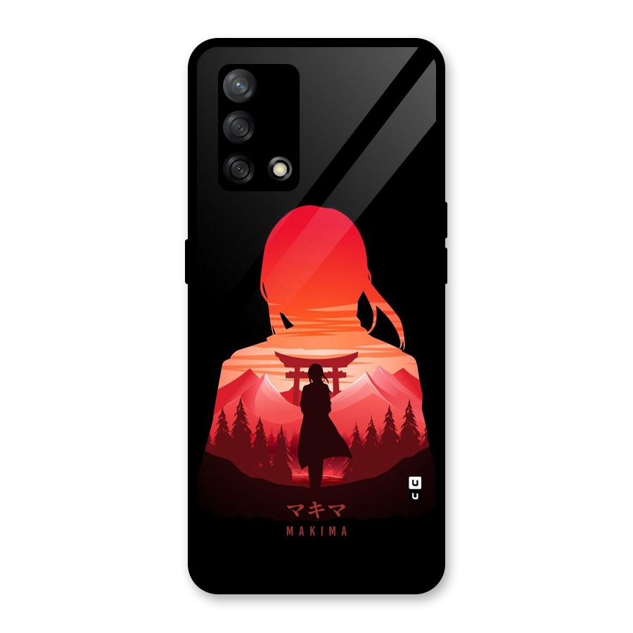 Amazing Makima Glass Back Case for Oppo F19