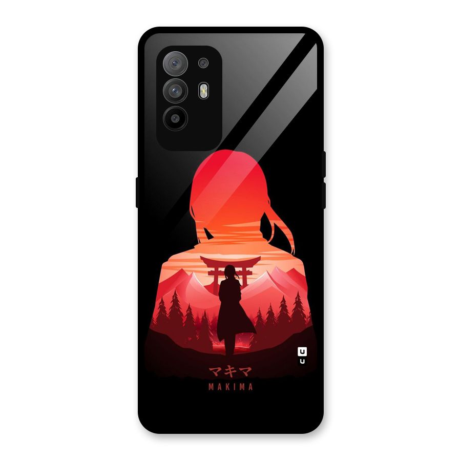 Amazing Makima Glass Back Case for Oppo F19 Pro Plus 5G