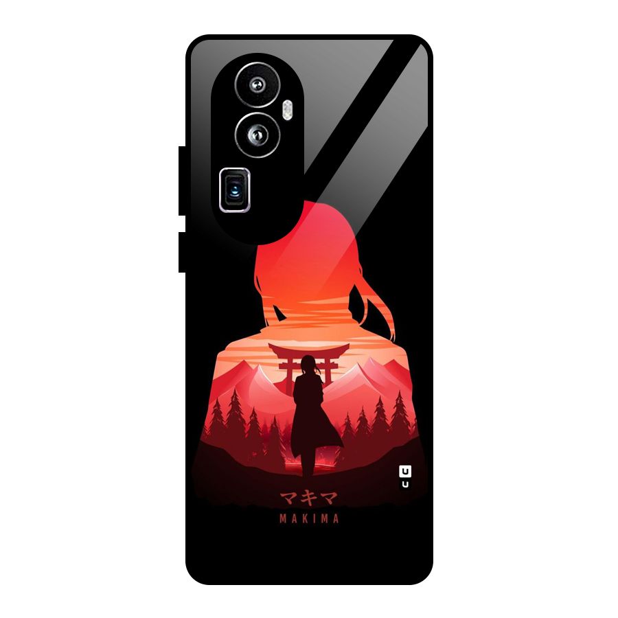 Amazing Makima Glass Back Case for Oppo Reno10 Pro Plus