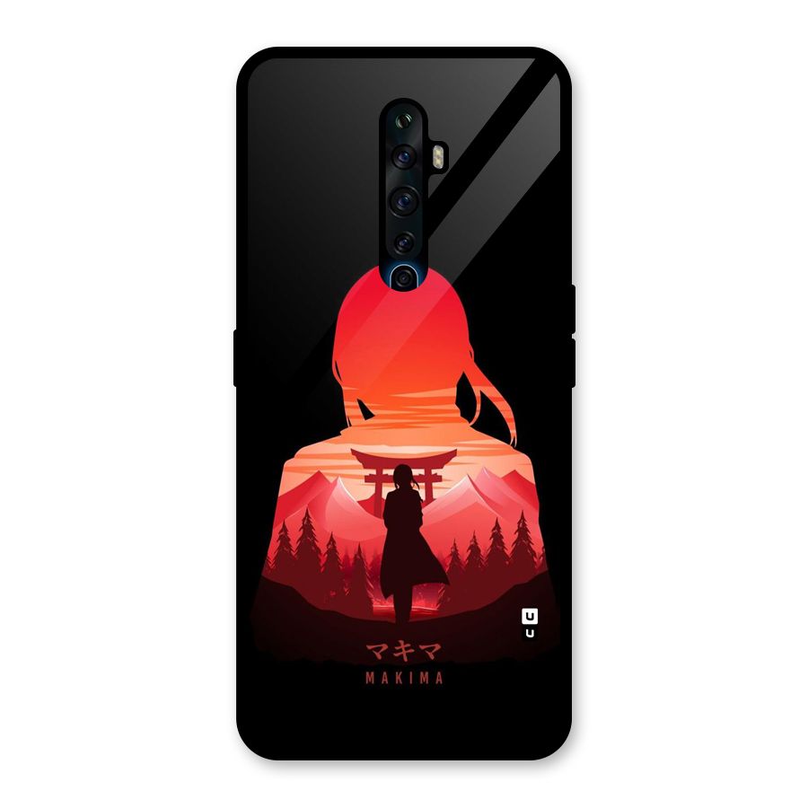 Amazing Makima Glass Back Case for Oppo Reno2 Z
