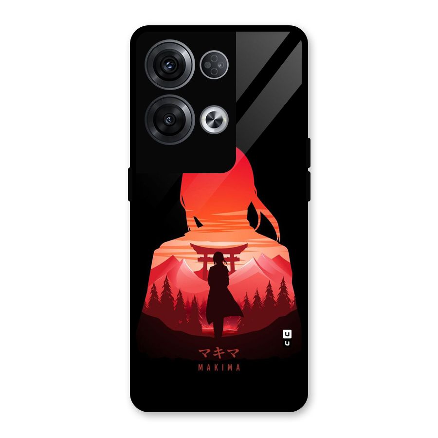 Amazing Makima Glass Back Case for Oppo Reno8 Pro 5G