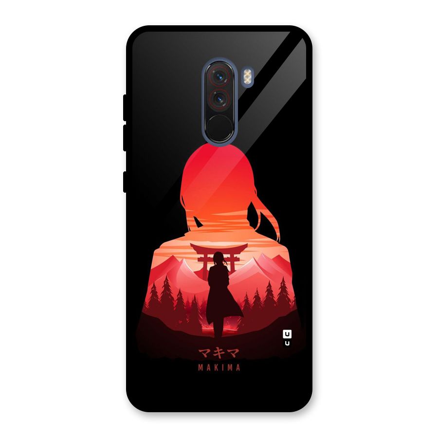 Amazing Makima Glass Back Case for Poco F1