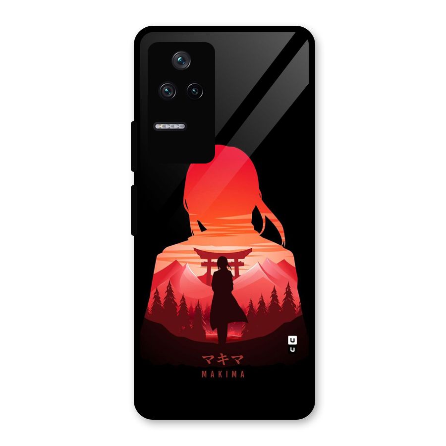Amazing Makima Glass Back Case for Poco F4 5G