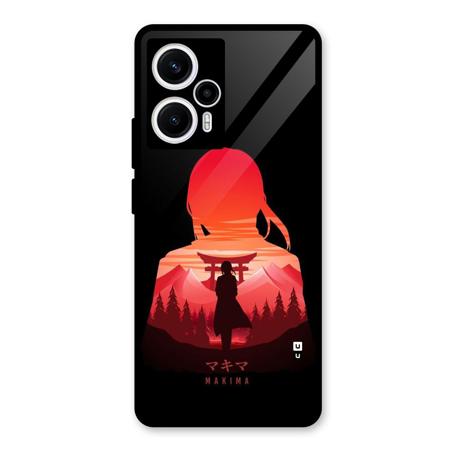 Amazing Makima Glass Back Case for Poco F5