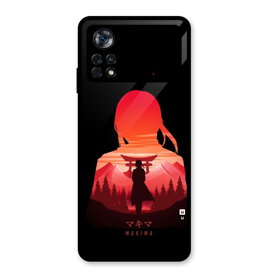 Amazing Makima Glass Back Case for Poco X4 Pro 5G