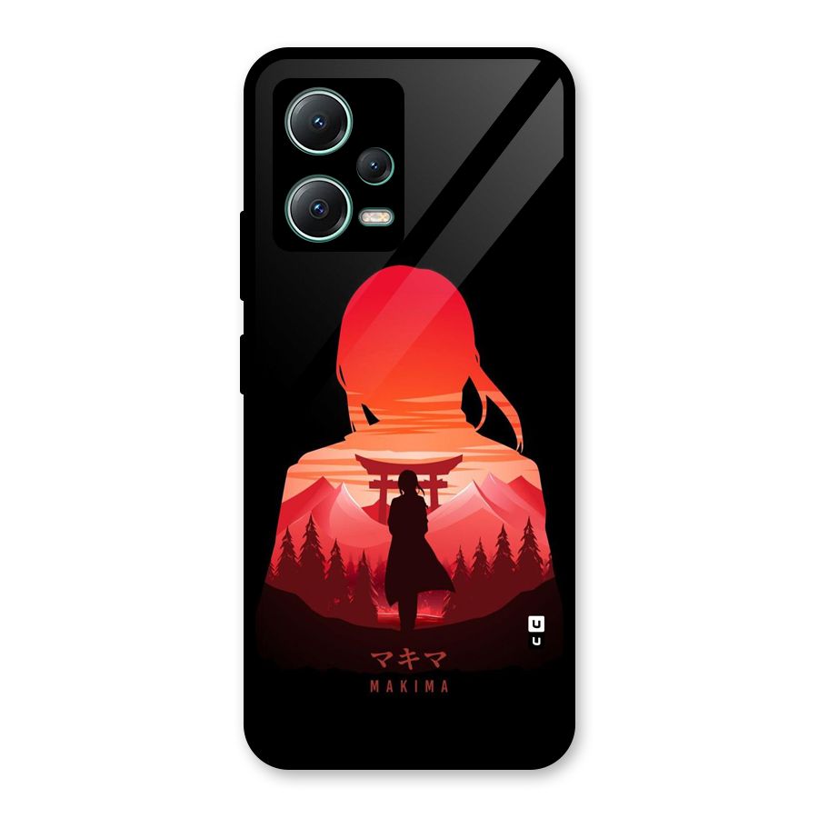 Amazing Makima Glass Back Case for Poco X5