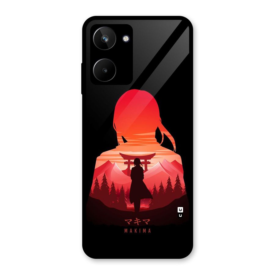 Amazing Makima Glass Back Case for Realme 10