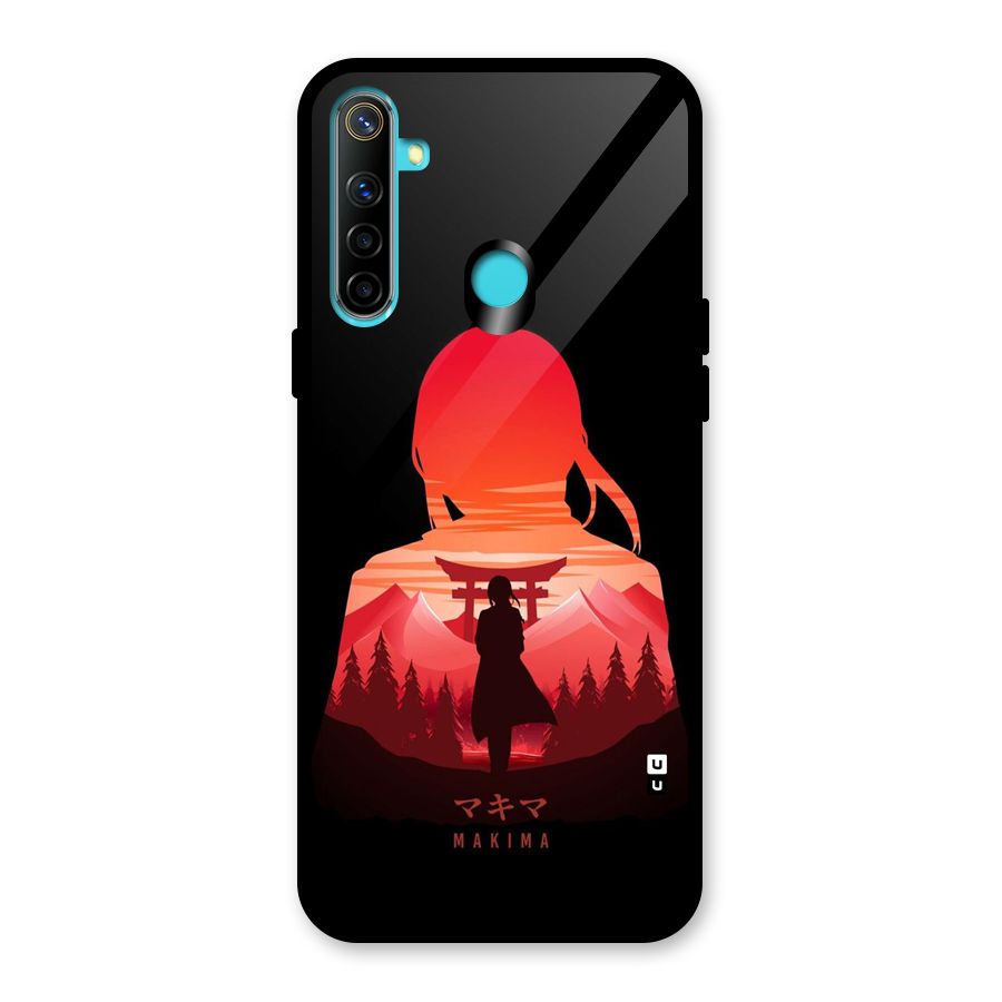 Amazing Makima Glass Back Case for Realme 5i