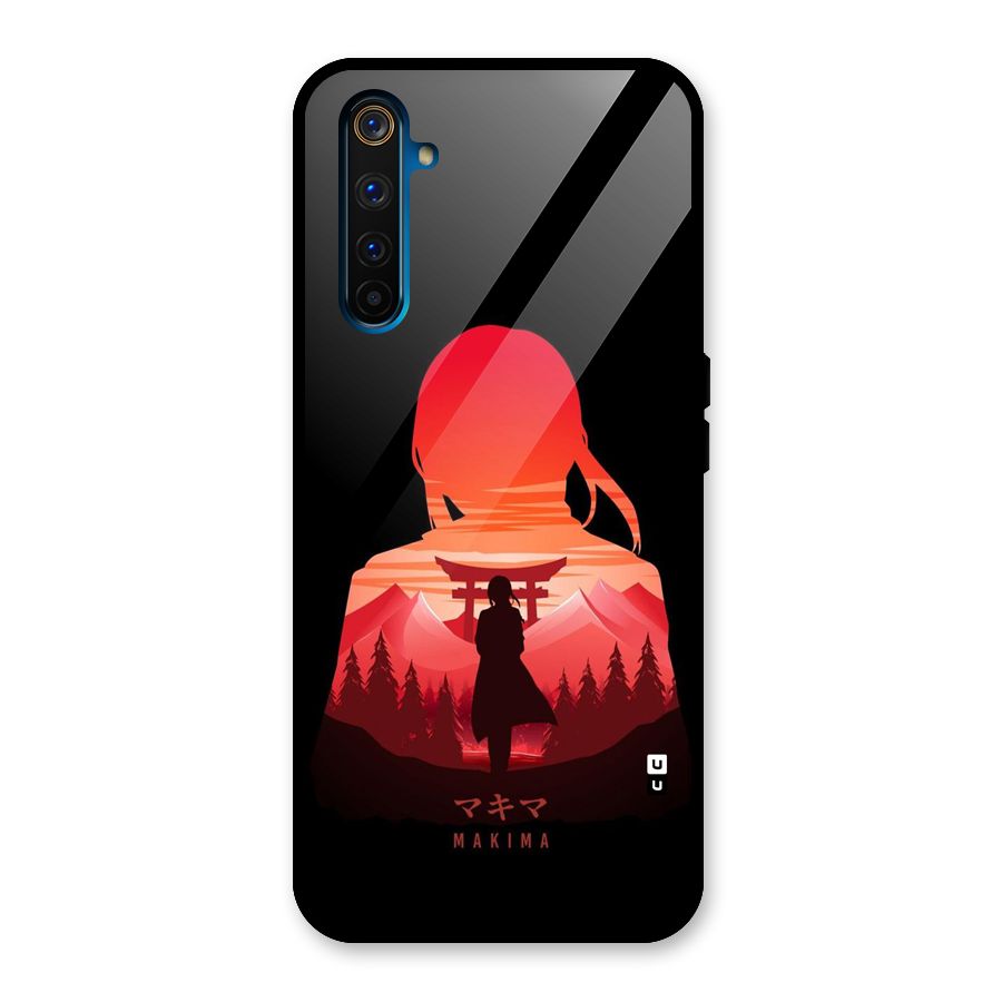 Amazing Makima Glass Back Case for Realme 6 Pro