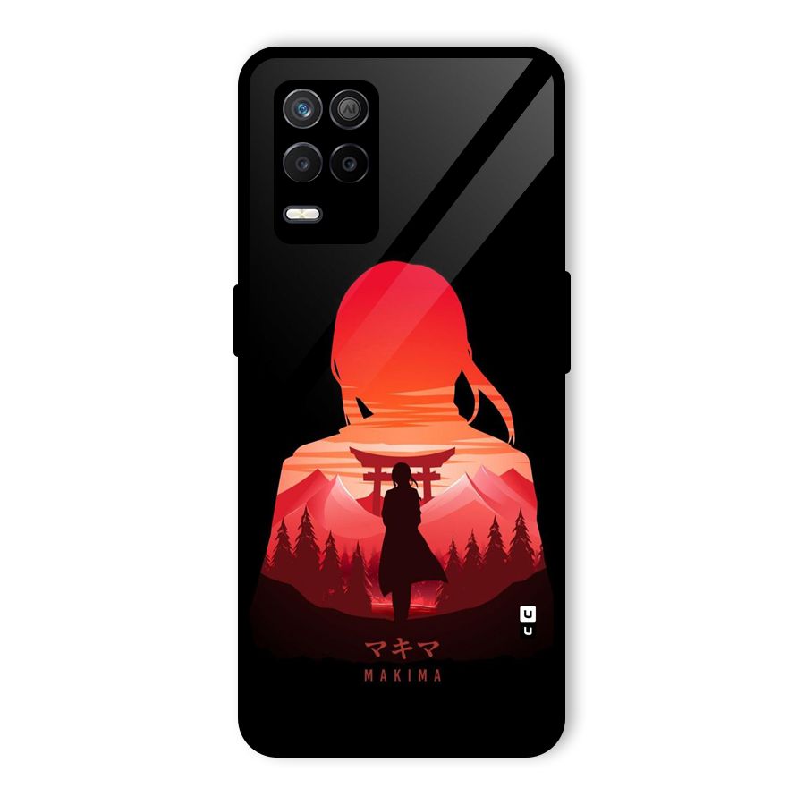 Amazing Makima Glass Back Case for Realme 8 5G