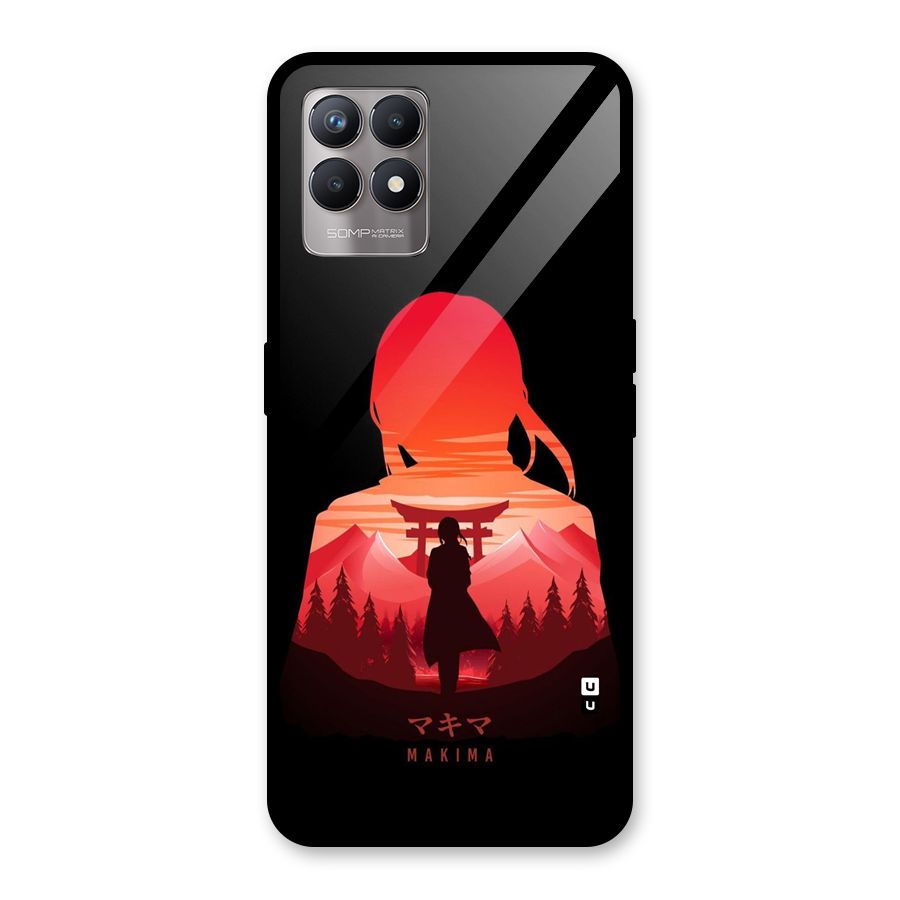 Amazing Makima Glass Back Case for Realme 8i