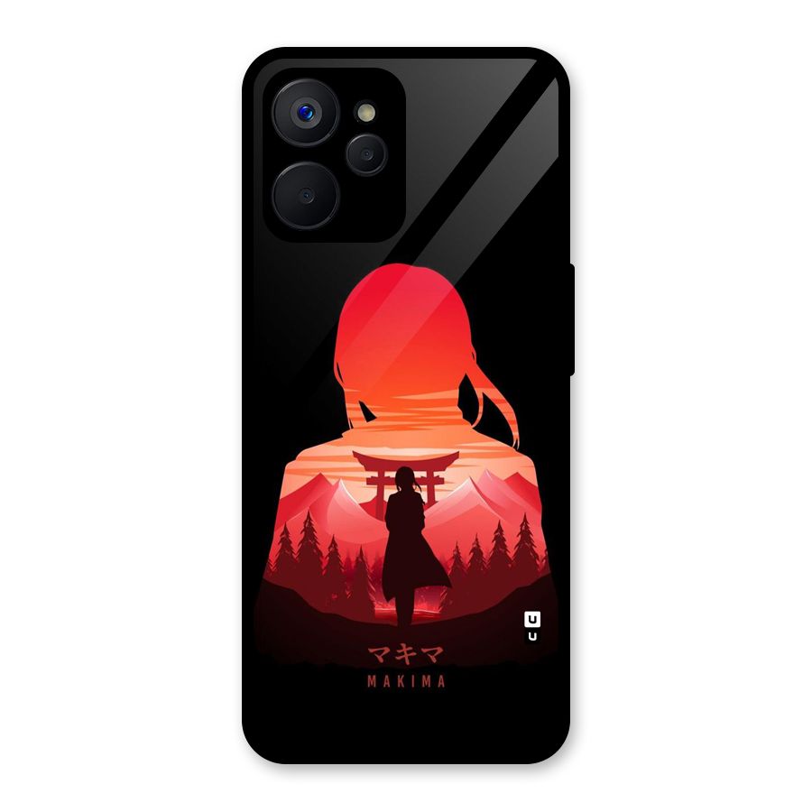 Amazing Makima Glass Back Case for Realme 9i 5G