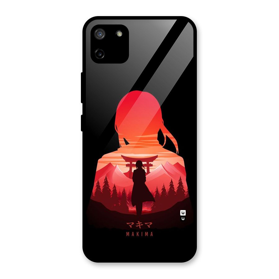 Amazing Makima Glass Back Case for Realme C11