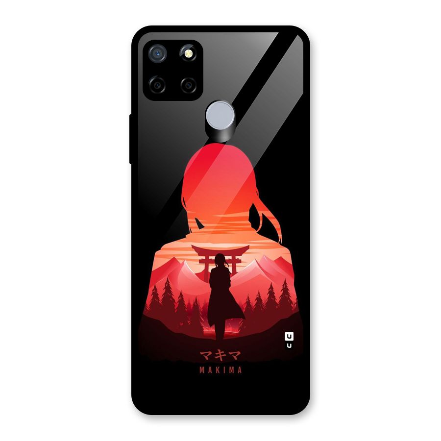 Amazing Makima Glass Back Case for Realme C15