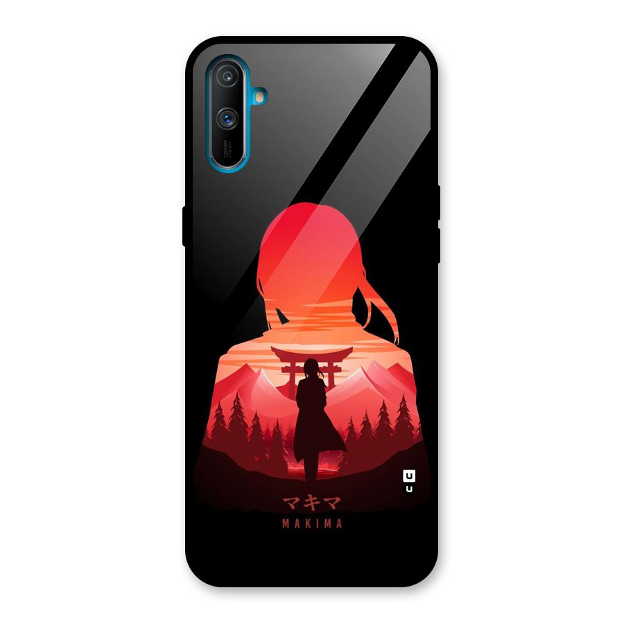 Amazing Makima Glass Back Case for Realme C3