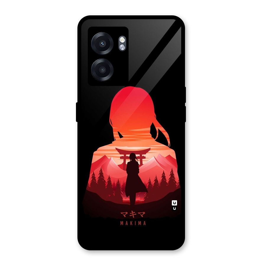 Amazing Makima Glass Back Case for Realme Narzo 50 5G