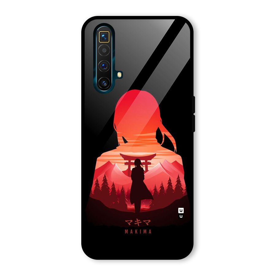 Amazing Makima Glass Back Case for Realme X3