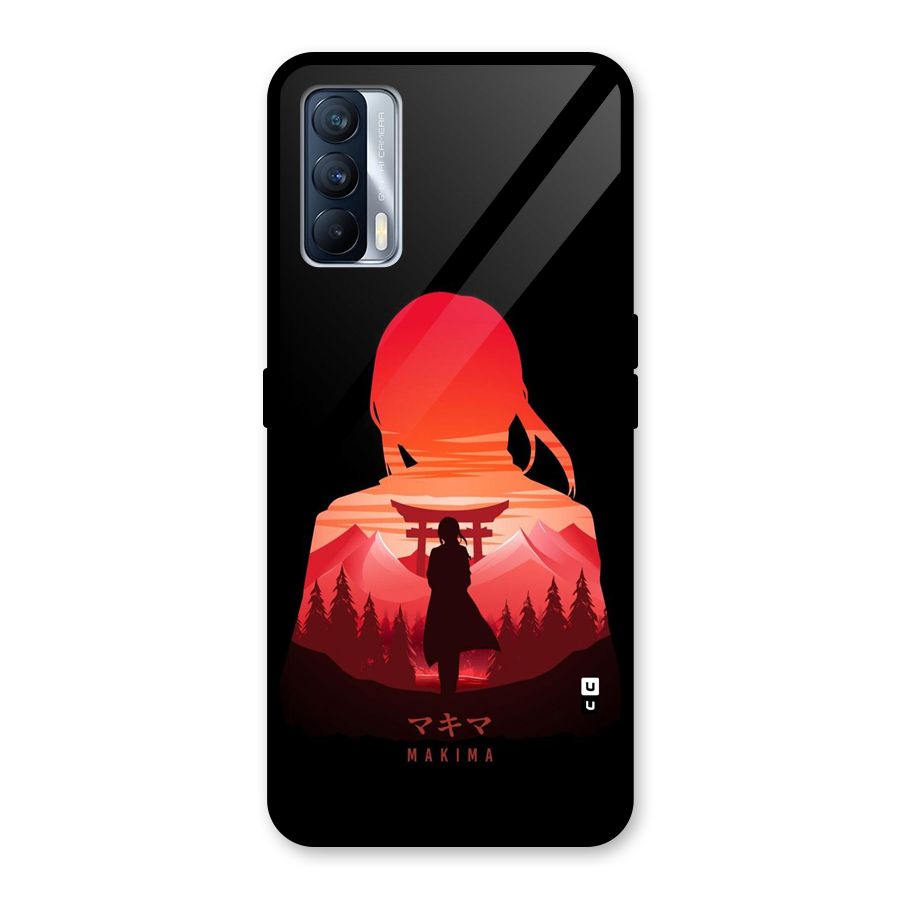 Amazing Makima Glass Back Case for Realme X7