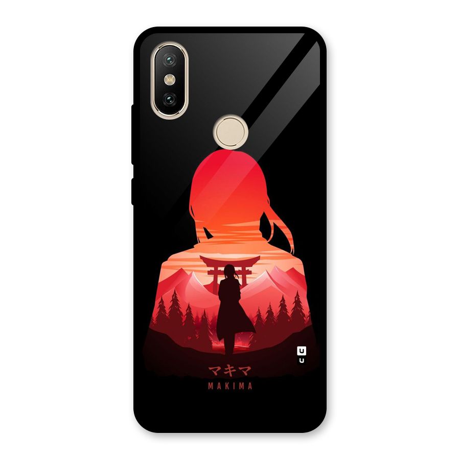 Amazing Makima Glass Back Case for Redmi A2