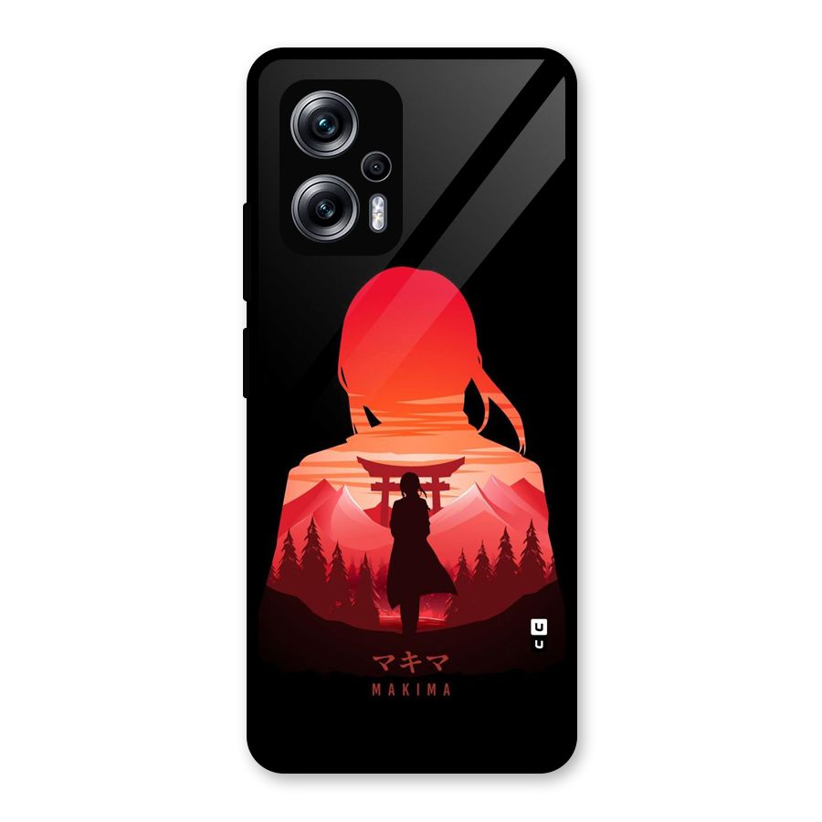Amazing Makima Glass Back Case for Redmi K50i