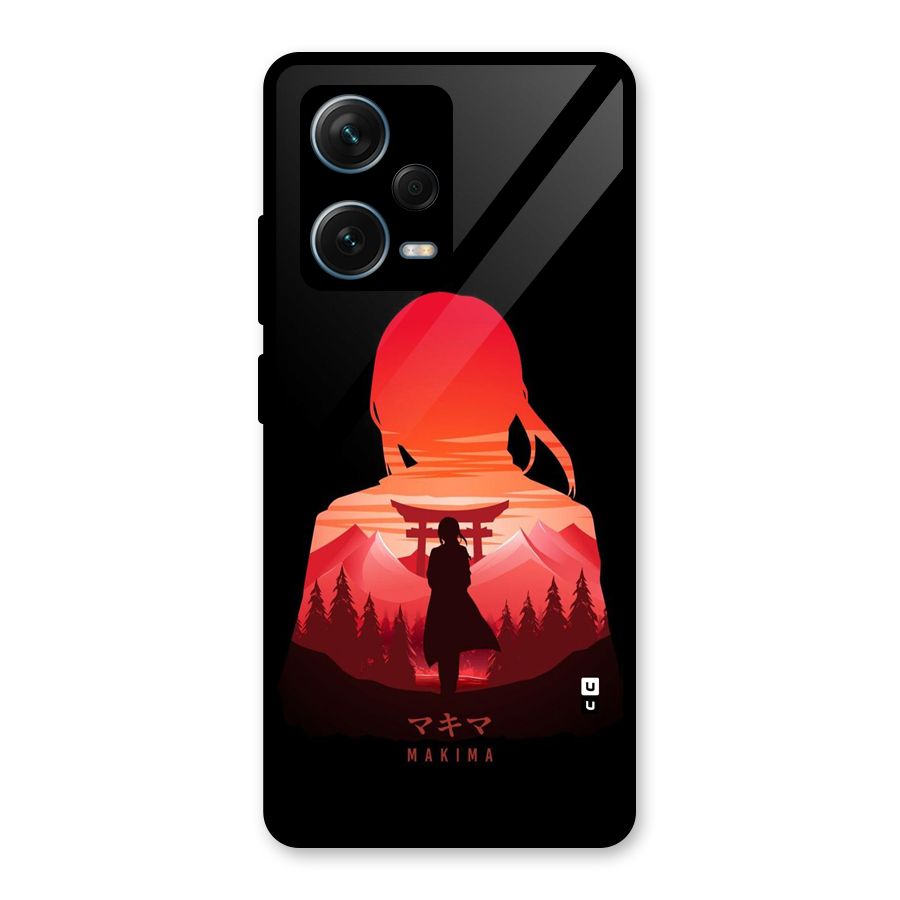 Amazing Makima Glass Back Case for Redmi Note 12 Pro Plus 5G