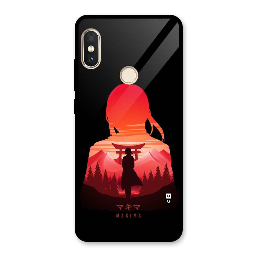 Amazing Makima Glass Back Case for Redmi Note 5 Pro