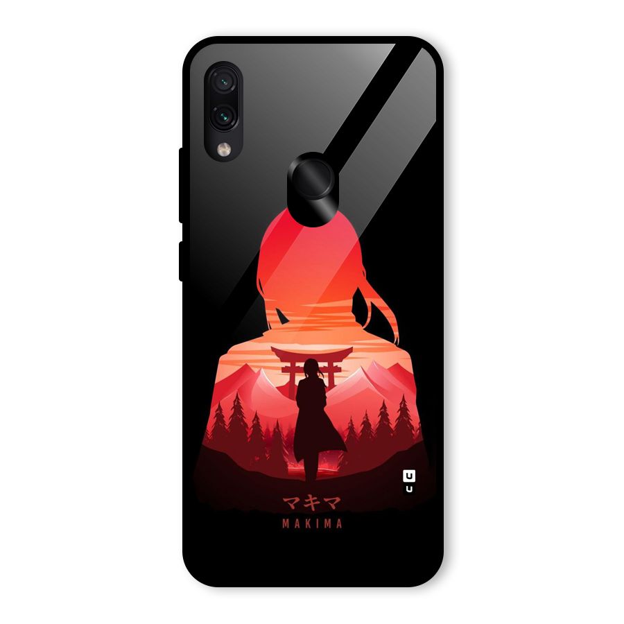 Amazing Makima Glass Back Case for Redmi Note 7 Pro